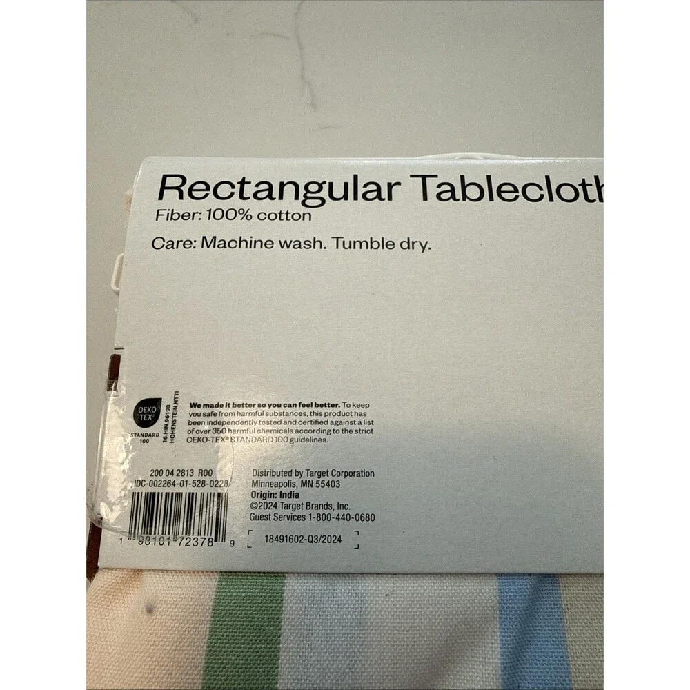 Striped Rectangular Tablecloth 60